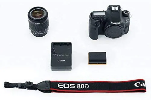 كاميرا كانون EOS 80D، دقة 24.2 ميجابكسل، عدسة 18-55 ملم، اسود 11