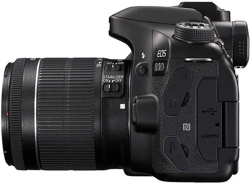 كاميرا كانون EOS 80D، دقة 24.2 ميجابكسل، عدسة 18-55 ملم، اسود 5