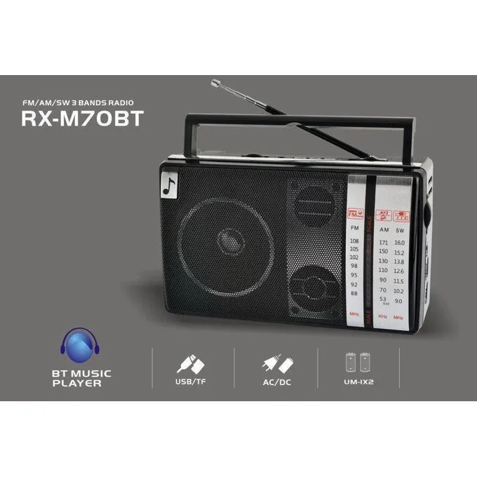 جولون RX-M70 بلوتوث كلاسيك راديو- FM راديو- USB MP3- بطاقة SD 5