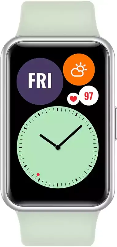 ساعة هواوي فيت الذكية، شاشة amoled  مقاومة للماء 1.64 بوصة، بطارية تدوم حتى 10 أيام ، تعمل بنظام تحديد المواقع ومتتبع الصحة الدقيق، أخضر مينت 3