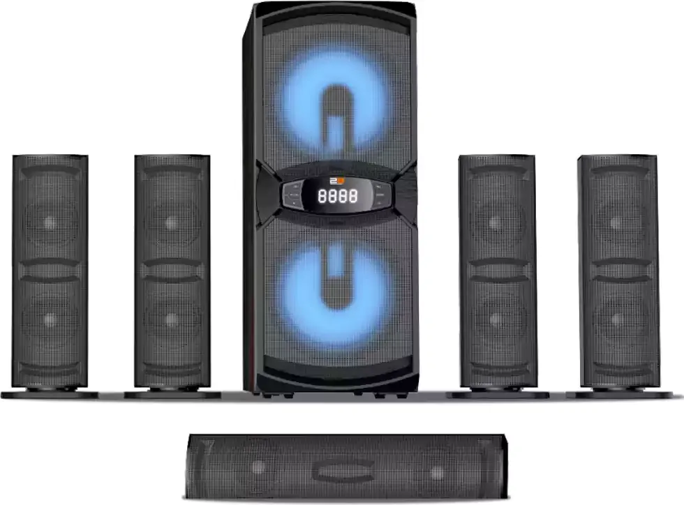 توبى SP865 مكبر صوت (150W RMS) بلوتوث , AUX, USB مع جهاز تحكم - أسود 1