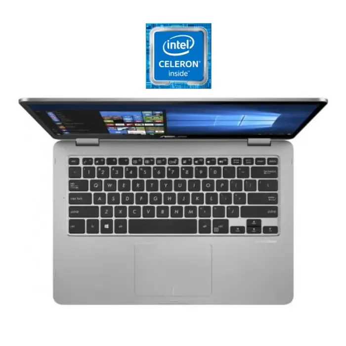 لاب توب اسوس فيفو بوك فليب 14 TP401MA-EC320T، بمعالج من الجيل الرابع، Intel Celeron N4020، رام 4 جيجابايت، 128 جيجابايت EMMC هارد، Intel UHD، شاشة 14 بوصة FHD، ويندوز، رمادي 5