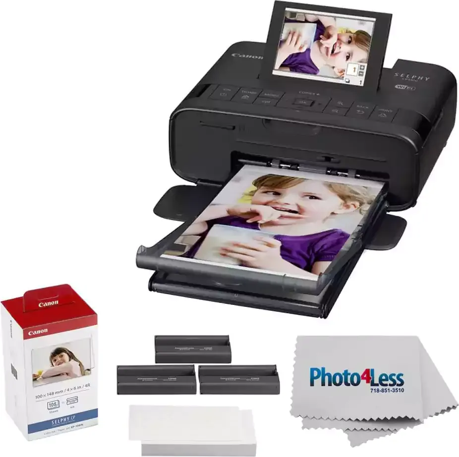 طابعة الصور المدمجة اللاسلكية كانون سيلفي CP1300 مع AirPrint وطباعة جهاز Mopria ، أسود 4