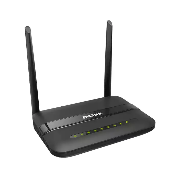 راوتر لاسلكي دي لينك + مودم، سرعات ADSL2، اسود، DSL-124 4