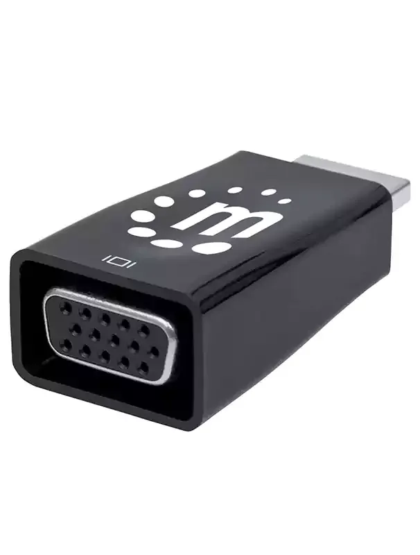 مانهاتن Display HDMI إلى VGA Micro Converter مع منفذ USB Micro-B الصوتي الاختياري - 151542 - أسود 2