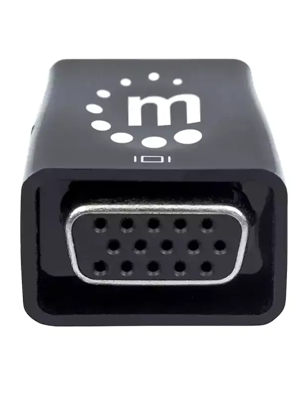 مانهاتن Display HDMI إلى VGA Micro Converter مع منفذ USB Micro-B الصوتي الاختياري - 151542 - أسود 3