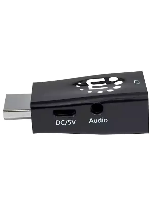 مانهاتن Display HDMI إلى VGA Micro Converter مع منفذ USB Micro-B الصوتي الاختياري - 151542 - أسود 4