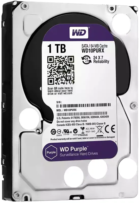 ويسترن ديجيتال هارد ديسك HDD، داخلي، 1 تيرابايت، WD10PURX، بنفسجي 2