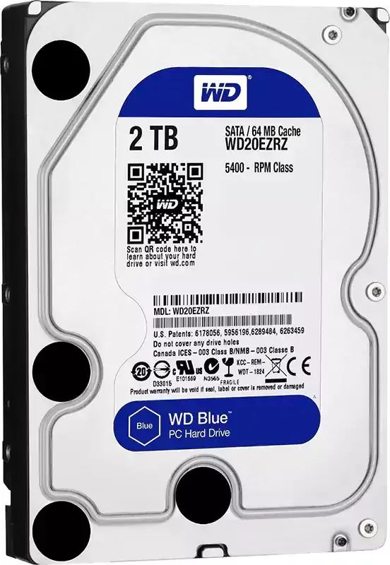 ويسترن ديجيتال هارد ديسك HDD، داخلي، 2 تيرا بايت، WD20EZRZ، ازرق