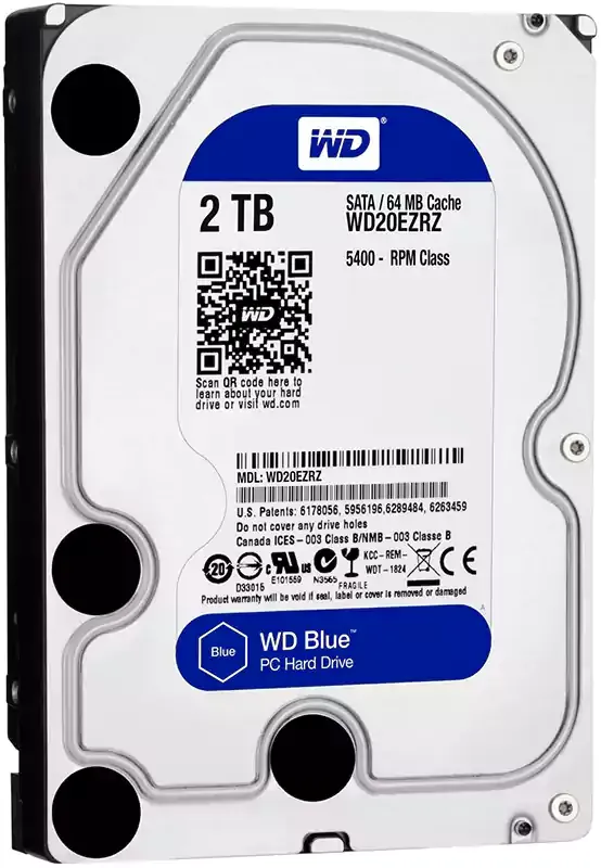 ويسترن ديجيتال هارد ديسك HDD، داخلي، 2 تيرا بايت، WD20EZRZ، ازرق 3