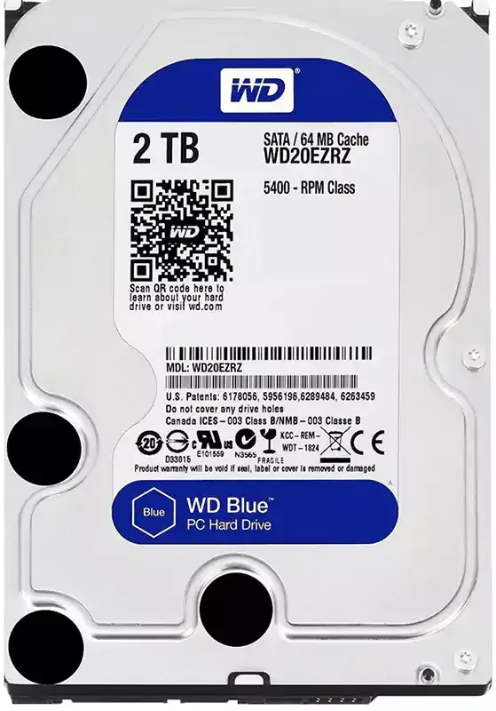 ويسترن ديجيتال هارد ديسك HDD، داخلي، 2 تيرا بايت، WD20EZRZ، ازرق 4