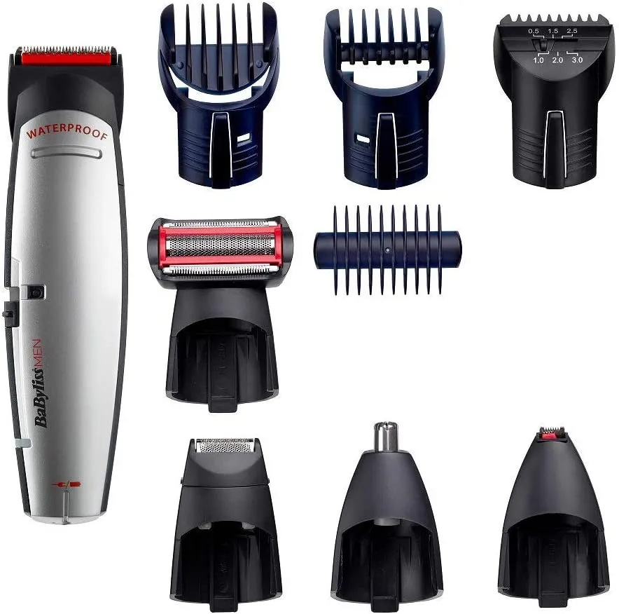 ماكينه حلاقة BABYLISS  بيبي ليس  10 في 1 للرجال، جاف و مبلل، فضي  - E837E 15