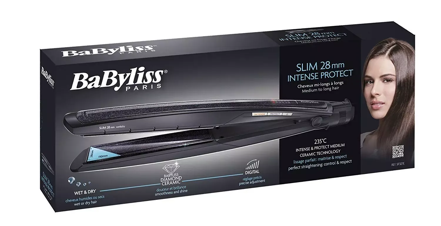 مكواة شعر بيبي ليس للشعر الجاف والرطب، أسود BABYLISS ST327E 2